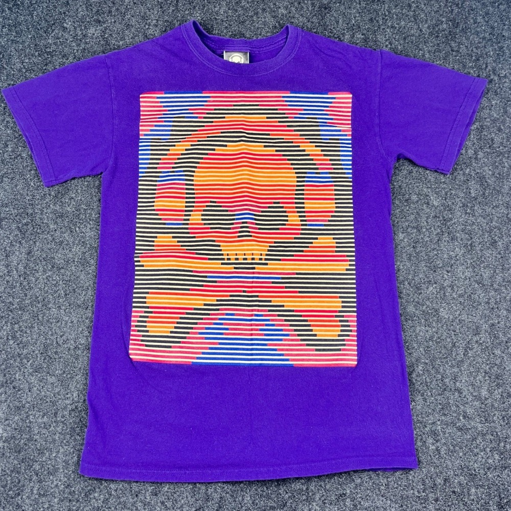 Exact Science Skull Crossbones Graphic Tee Purple Made In USA Y2K Streetwear